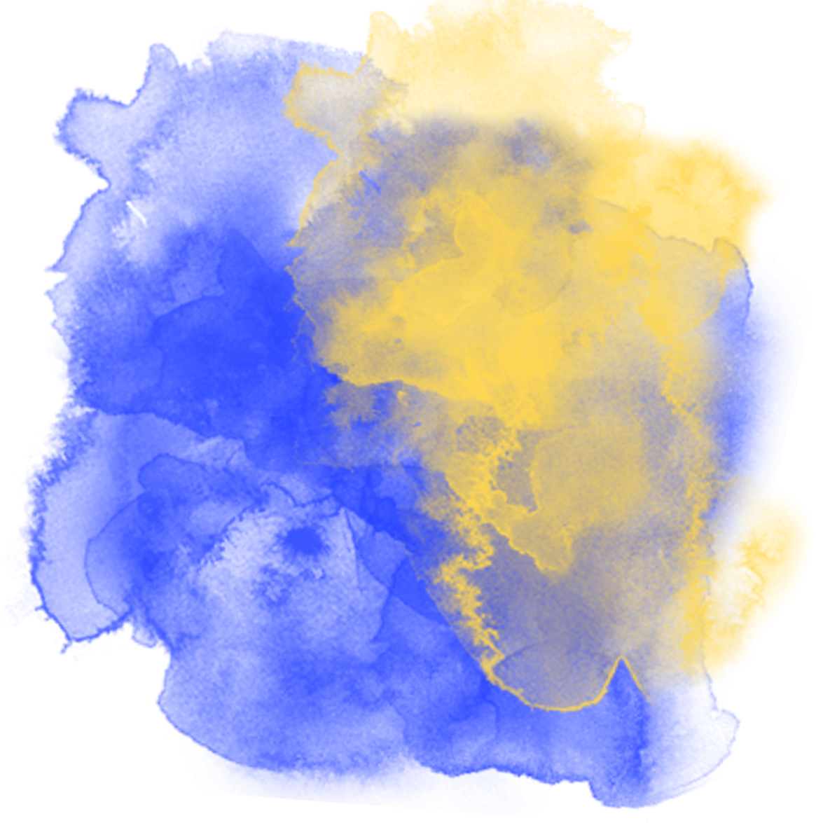 Watercolour Blue and Yellow Ochre